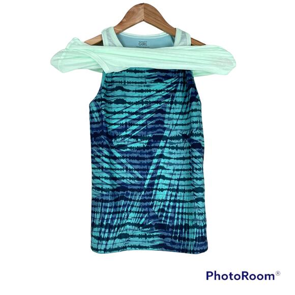 Athleta Girl Tie Breaker Tank Top Size XL 2 In 1 Layered Tank 531270 Breathable - Picture 5 of 11